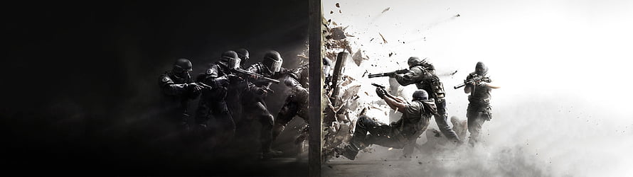 Tactical SWAT Team Breaching Wall in High-Contrast Black and White Action Scene HD wallpaper