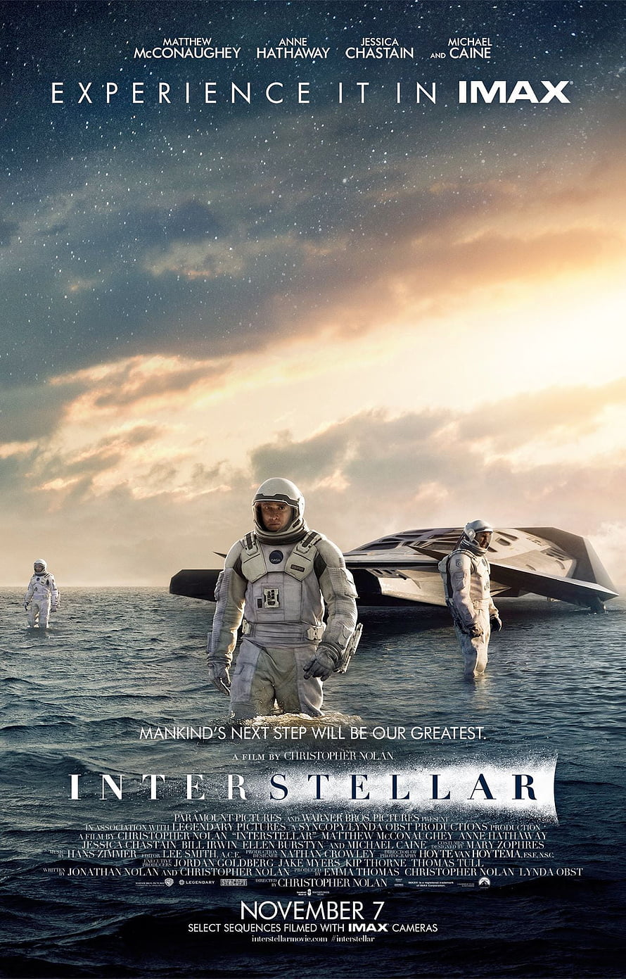 Interstellar Movie Poster Featuring Astronauts and Spaceship on Water Surface HD phone wallpaper