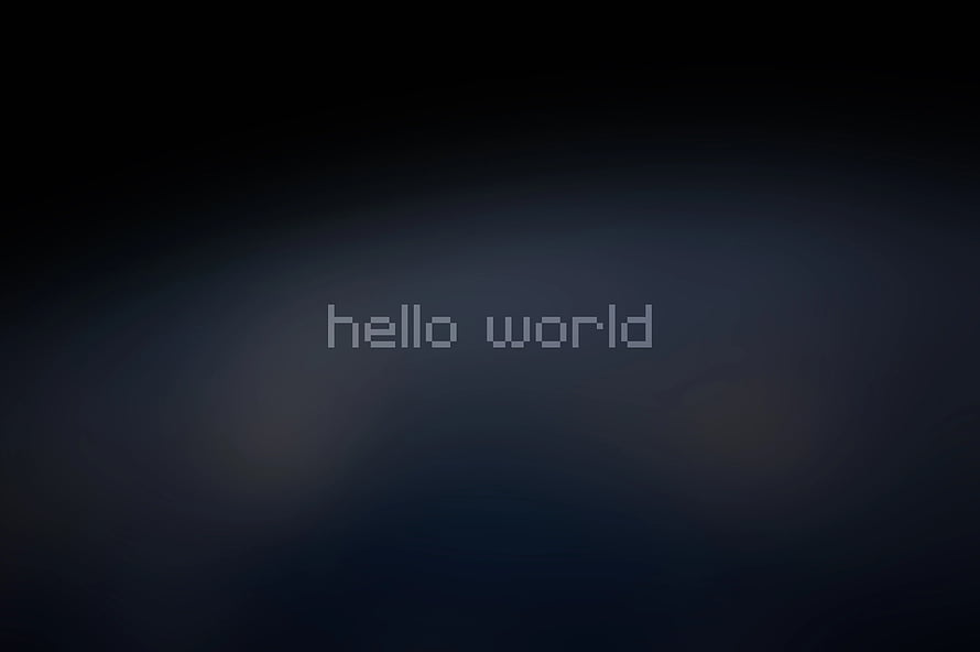 Minimalist Hello World Text on Dark Gradient Background for Developers HD wallpaper