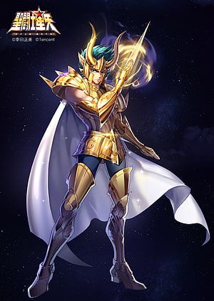 Shura of Capricorn in Gold Cloth from Saint Seiya Awakening HD phone wallpaper