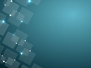 Abstract Teal Network Background with Glowing Nodes and Geometric Grid Pattern HD wallpaper