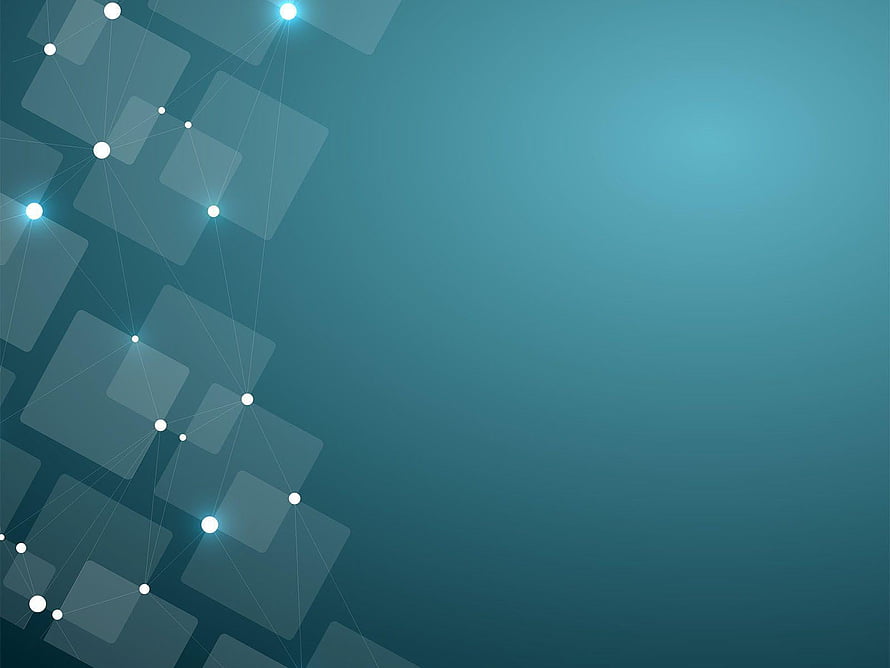 Abstract Teal Network Background with Glowing Nodes and Geometric Grid Pattern HD wallpaper