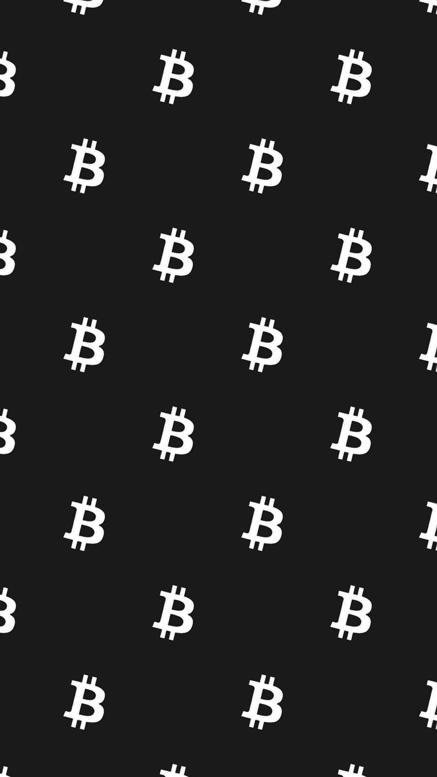Bitcoin Symbol Pattern on Black Background HD phone wallpaper