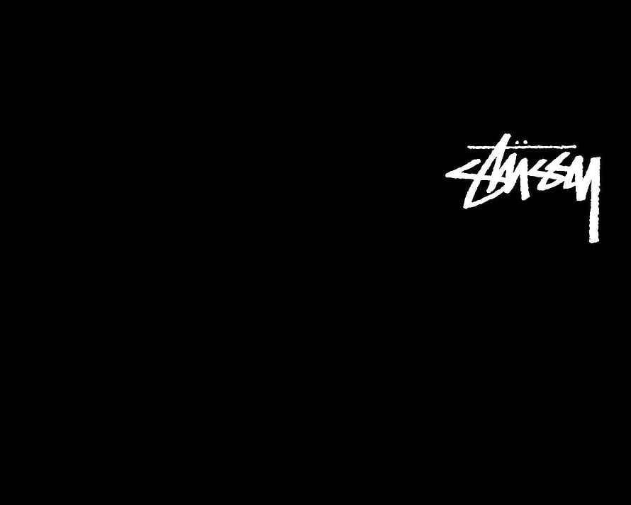 Stussy Signature Logo on Black Background Minimalist Streetwear Brand Graphic HD wallpaper