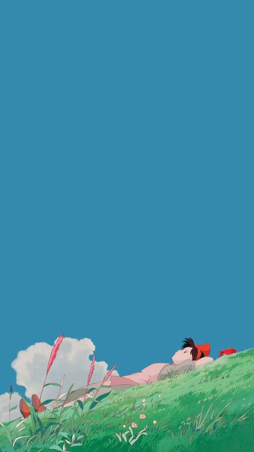 Studio Ghibli Inspired Pink Heart with Floral Meadow and Decorative Letter S HD phone wallpaper