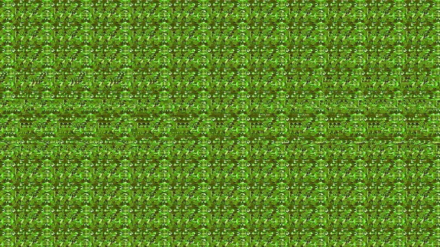 Green Magic Eye Stereogram Pattern with Hidden 3D Depth Illusion HD wallpaper