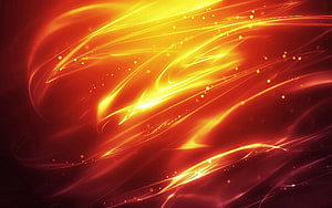 Vibrant Abstract Fire Streaks with Glowing Particles on a Dark Red Background HD wallpaper