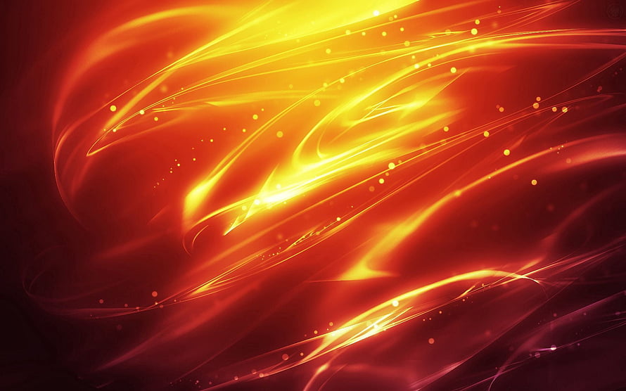 Vibrant Abstract Fire Streaks with Glowing Particles on a Dark Red Background HD wallpaper