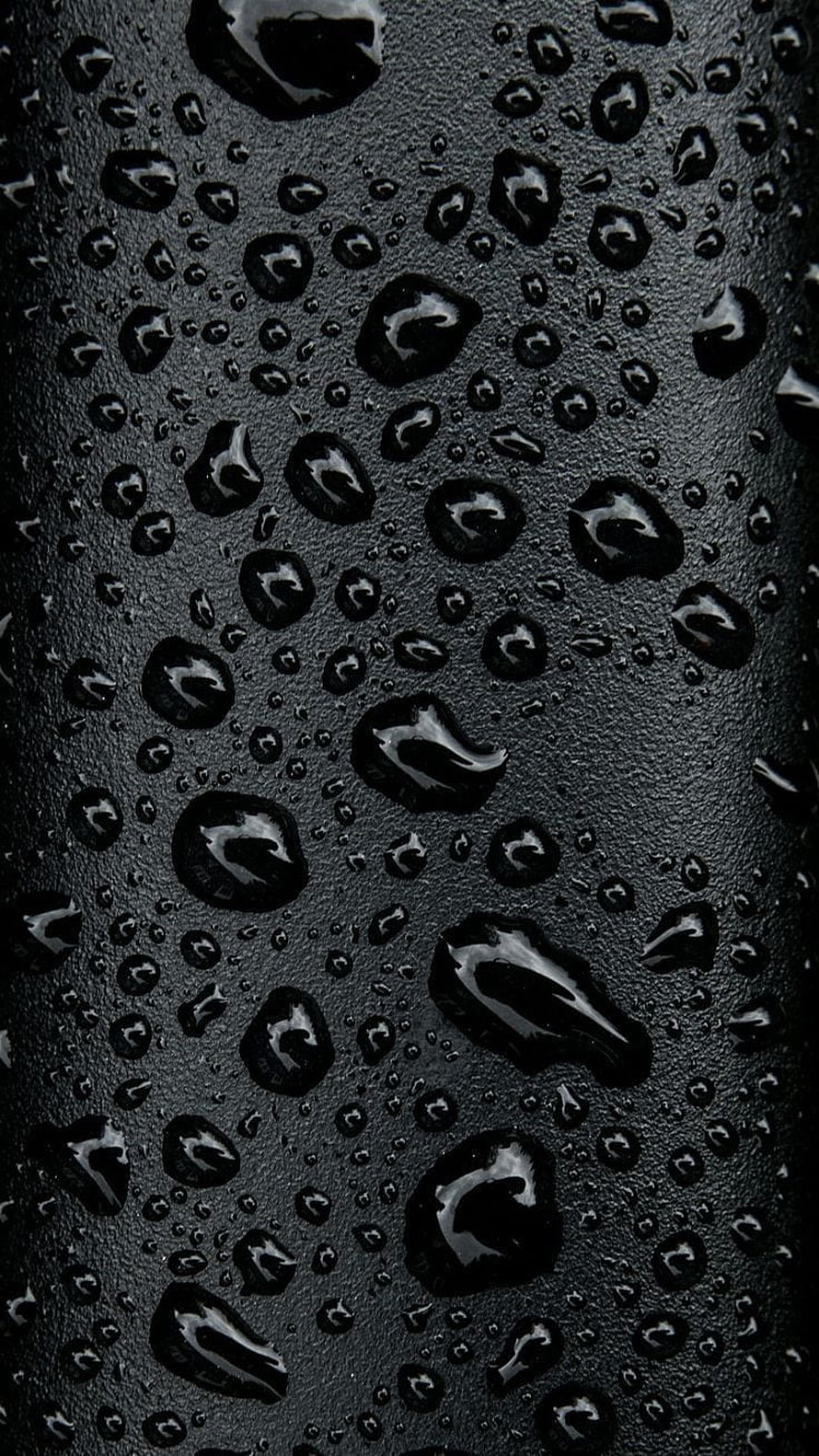 Macro Close-Up of Rain Droplets on a Dark Textured Surface HD phone wallpaper