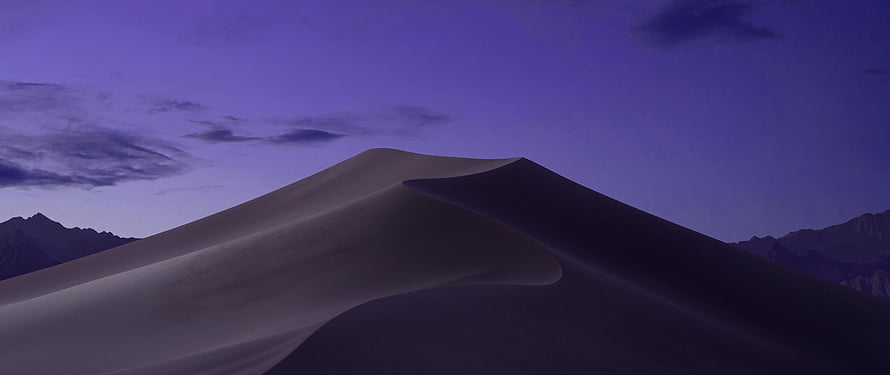 Purple Tinted Sand Dune Landscape at Dusk with Distant Mountains HD wallpaper