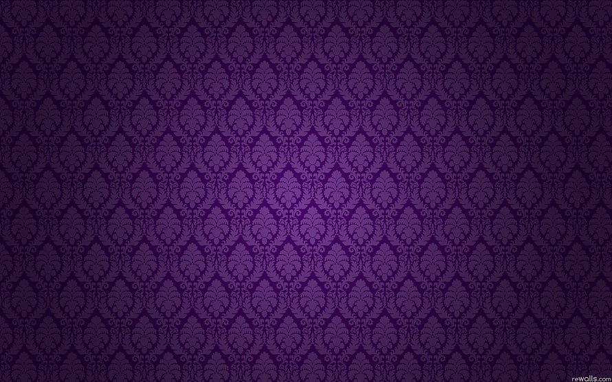 Dark Purple Damask Pattern with Ornate Floral Motifs and Vintage Texture HD wallpaper