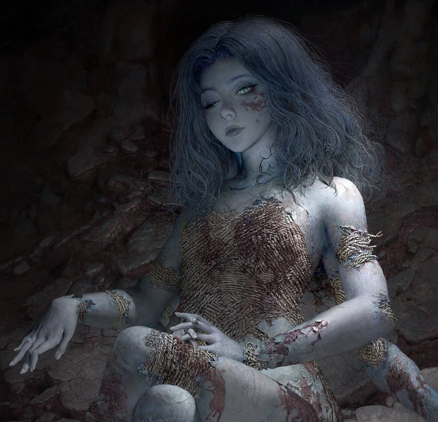 Ranni the Witch from Elden Ring in Dark Fantasy Concept Art HD wallpaper