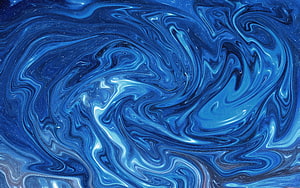 Swirling Blue Liquid Abstract Pattern with Fluid Marbled Texture HD wallpaper