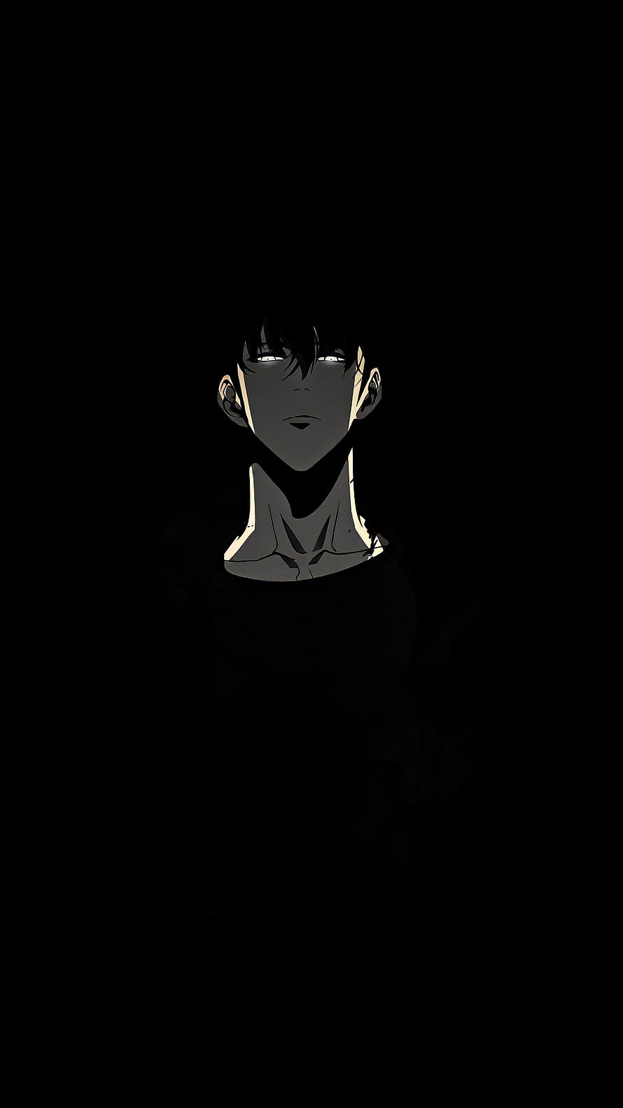 Solo Leveling Anime Character Portrait in Dark Minimalist Style HD phone wallpaper