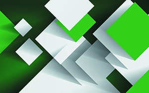 Abstract Geometric Composition With Green And White Material Design Shapes HD wallpaper