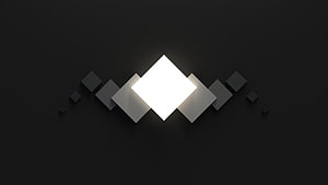 Monochrome Geometric Diamond Pattern with Central Light on Dark Background HD wallpaper