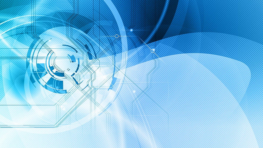 Abstract Blue Technology Background With Futuristic Circuit Board And Digital Network Design HD wallpaper