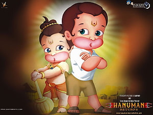 Hanuman Returns Cartoon Characters Promotional Artwork HD wallpaper
