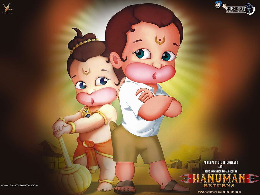 Hanuman Returns Cartoon Characters Promotional Artwork HD wallpaper