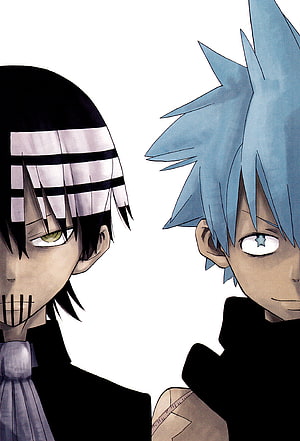 Soul Eater Black Star and Death the Scythe Anime Character Portrait HD phone wallpaper