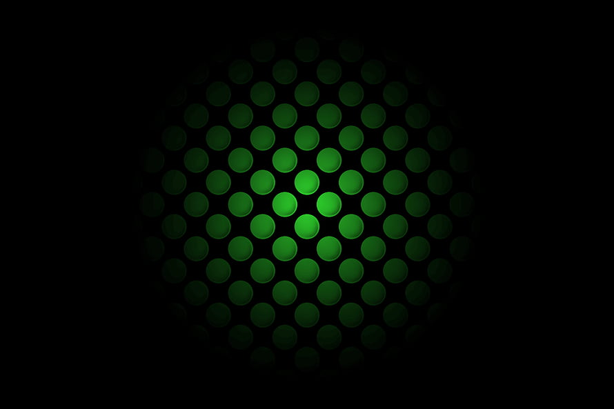 Xbox Series X Green Dot Sphere Logo on Black Background HD wallpaper