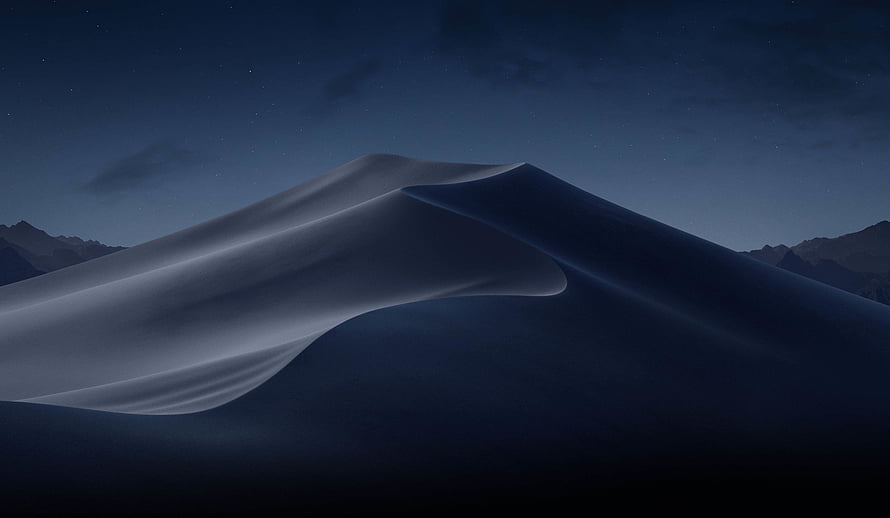 Mojave Desert Sand Dunes Under a Starry Night Sky with Distant Mountain Ranges HD wallpaper