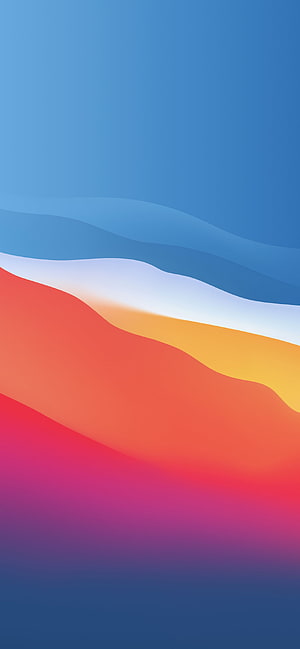 Abstract Gradient Waves in Blue Orange and Pink for Minimalist Phone Background HD phone wallpaper