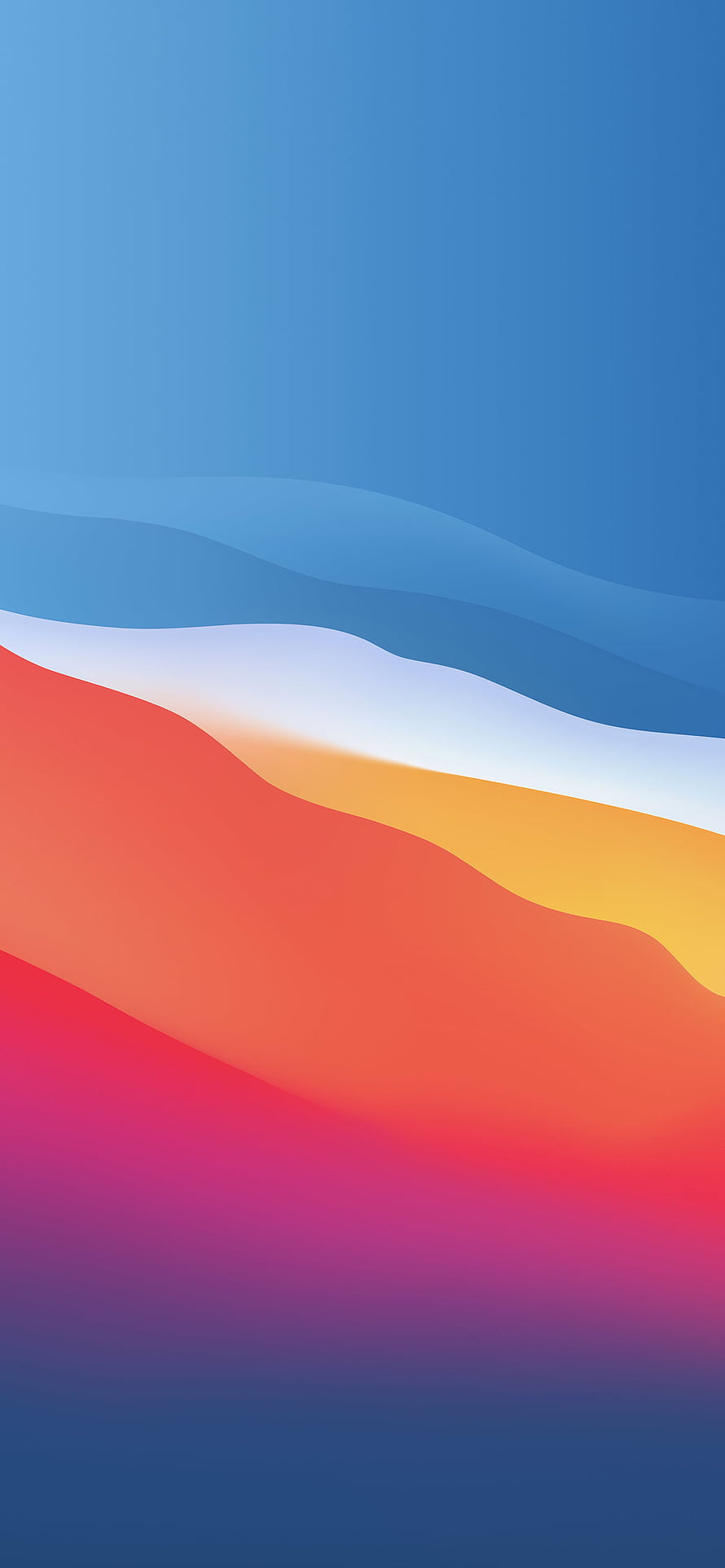Abstract Gradient Waves in Blue Orange and Pink for Minimalist Phone Background HD phone wallpaper