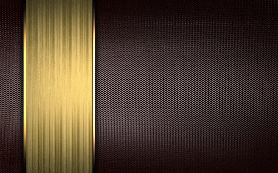 Elegant Black and Gold Brushed Metal Texture with Perforated Mesh Pattern HD wallpaper