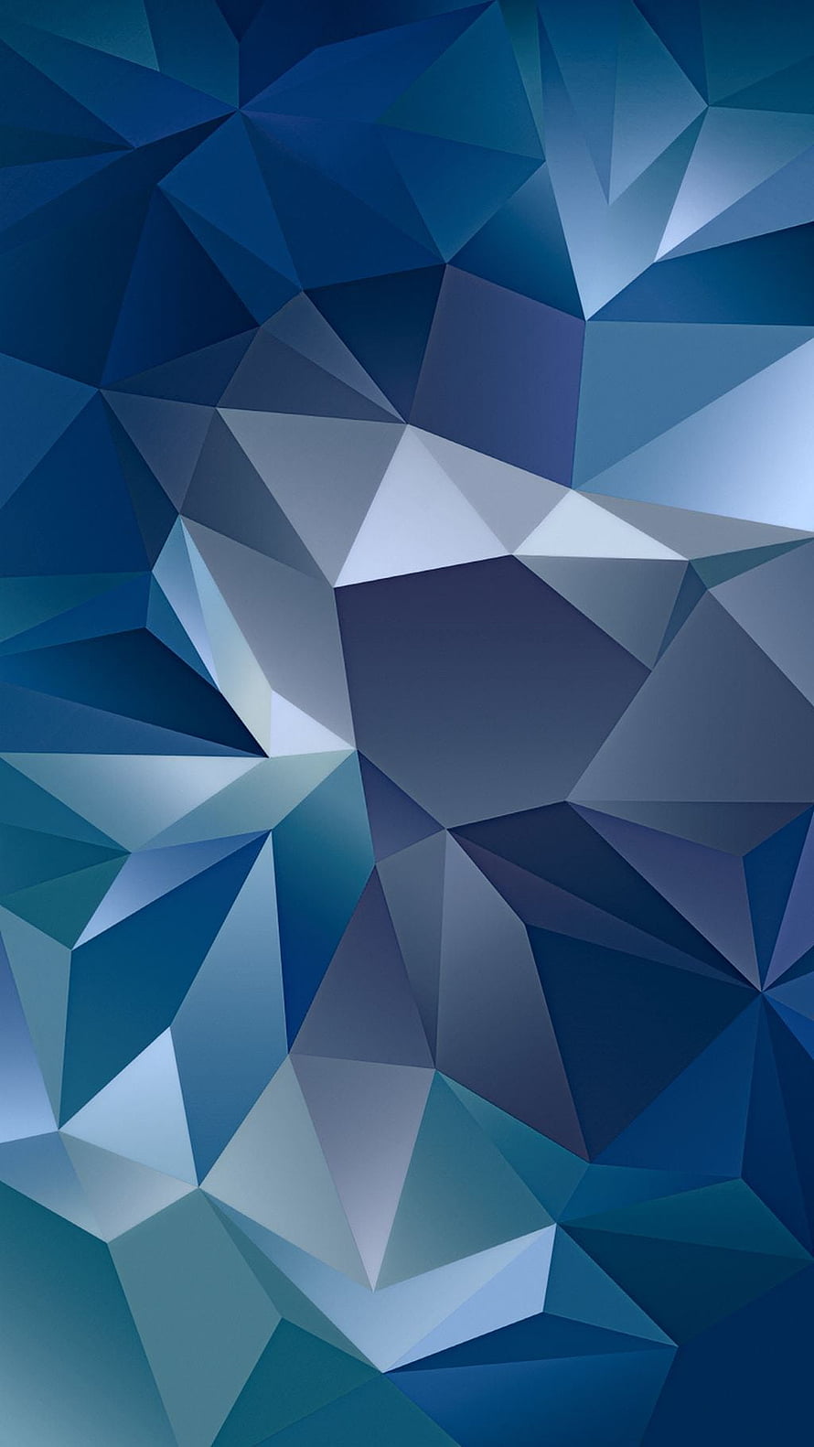 Abstract Geometric Low Poly Blue Crystal Faceted Pattern Wallpaper HD phone wallpaper
