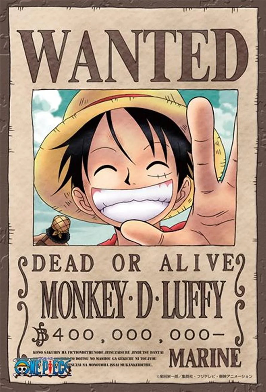 One Piece Monkey D. Luffy Wanted Poster with Straw Hat and Marine Bounty HD phone wallpaper