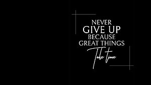 Minimalist Black Background with White Inspirational Typography and Geometric Line Accents HD wallpaper