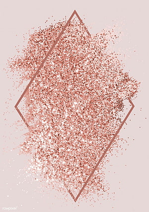Rose Gold Glitter Diamond Frame on Soft Blush Pink Background HD phone wallpaper
