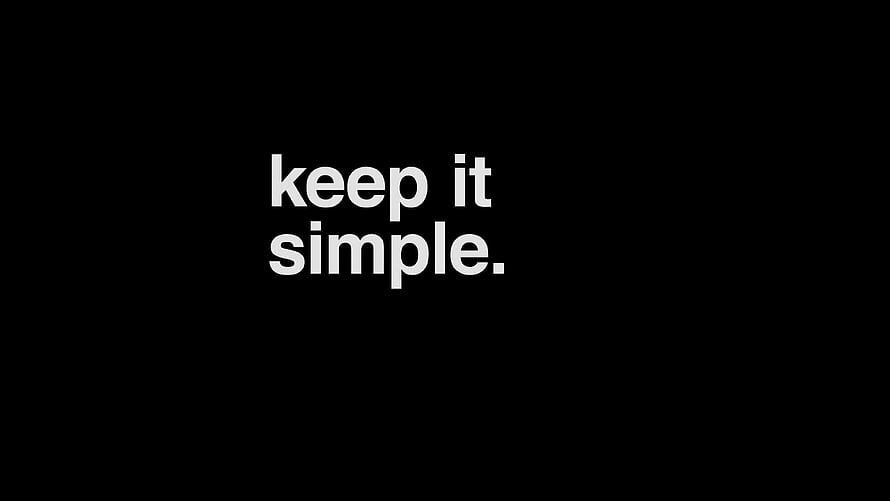 Minimalist Black Background with White Keep It Simple Text Quote HD wallpaper