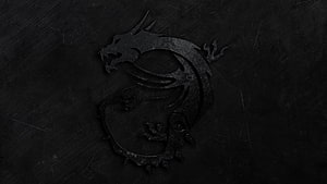 MSI Dragon Logo on Dark Textured Background HD wallpaper