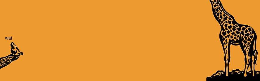 Minimalist Giraffe Illustration on Warm Orange Background HD wallpaper