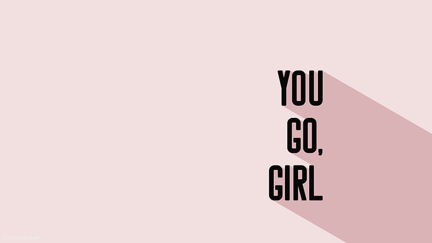 Minimalist Pink Aesthetic Quote Wallpaper with Bold Typography and Long Shadow Effect HD wallpaper