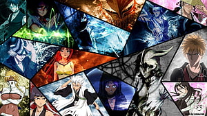 Bleach Anime Character Mashup Collage Wallpaper HD wallpaper