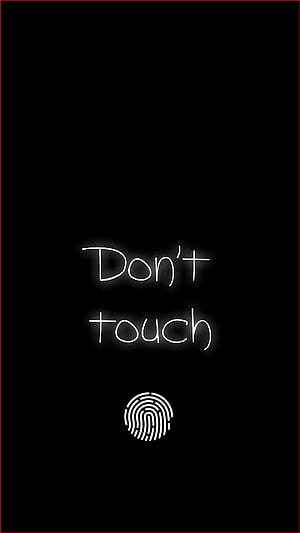Minimalist Don't Touch Fingerprint Lock Screen Design HD phone wallpaper