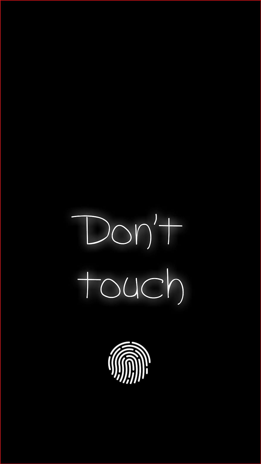 Minimalist Don't Touch Fingerprint Lock Screen Design HD phone wallpaper