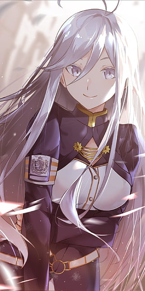 Vladilena from 86 Eighty Six in Military Uniform with Silver Hair and Purple Eyes HD phone wallpaper