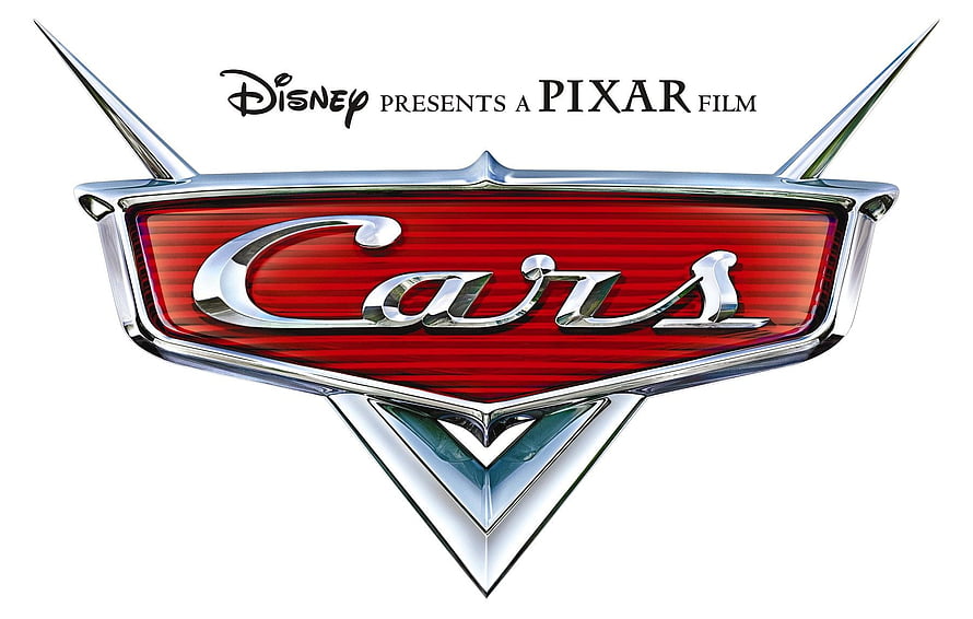 Disney Pixar Cars Movie Logo Emblem with Chrome and Red Design HD wallpaper