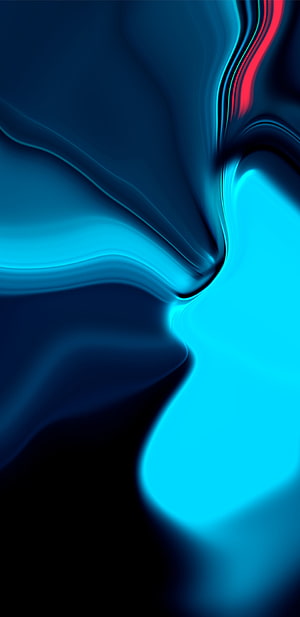 Abstract Fluid Gradient with Cyan and Red Accents on Dark Background HD phone wallpaper