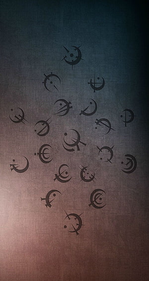 Mistborn Allomantic Metals Symbol Array on Textured Gradient Background HD phone wallpaper