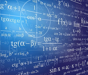 Blue Mathematical Equations and Formulas Wallpaper HD wallpaper