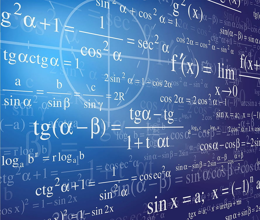 Blue Mathematical Equations and Formulas Wallpaper HD wallpaper