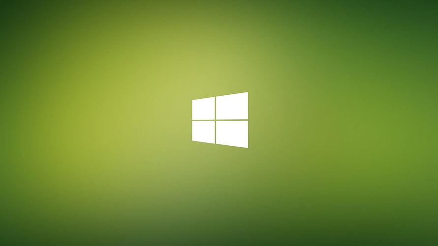 Windows 10 Anniversary Edition Green Gradient Desktop Background HD wallpaper