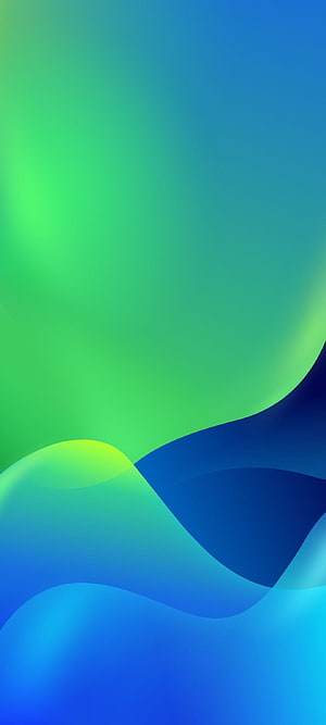 Realme 8 Pro Default Abstract Gradient Wallpaper with Green and Blue Waves HD phone wallpaper