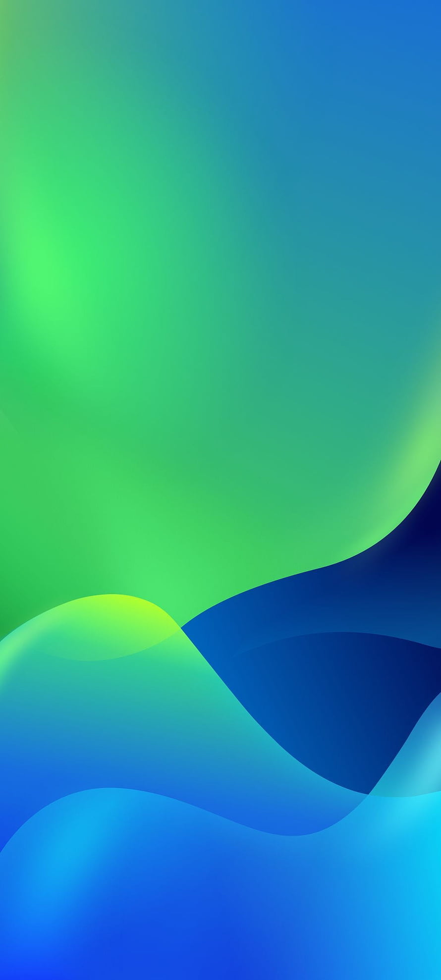 Realme 8 Pro Default Abstract Gradient Wallpaper with Green and Blue Waves HD phone wallpaper