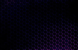Dark Hexagonal Grid Pattern with Neon Purple and Blue Glowing Lines on Black Background HD wallpaper